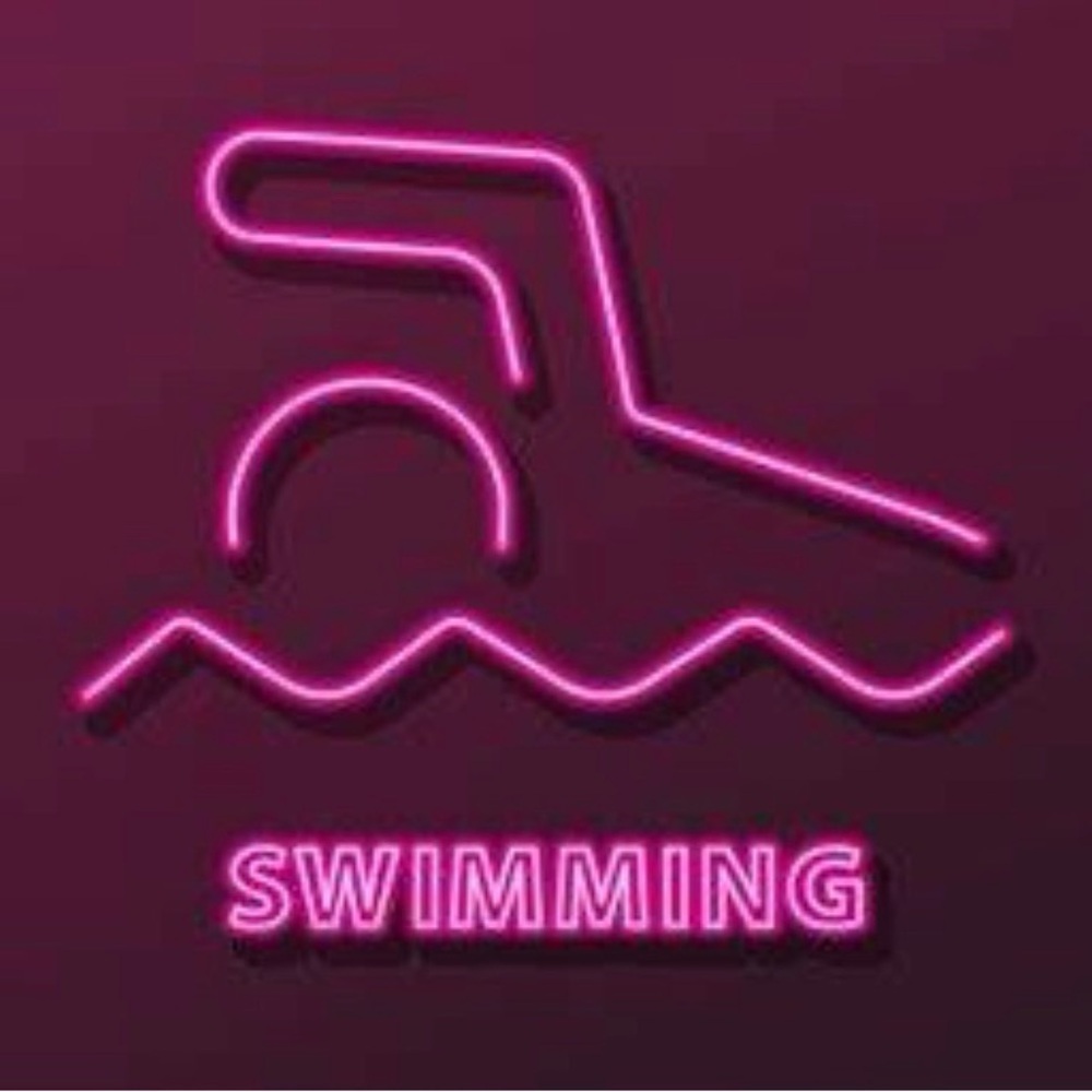 Pink Neon Swimming Sign